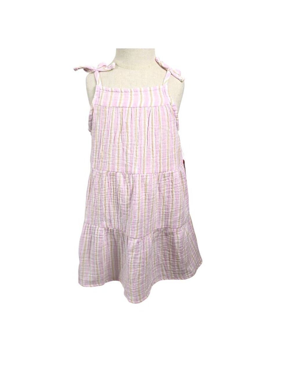 Cat & Jack 3T Toddler Girls Sundress Dress Lavender & Yellow Pinstripe Adorable